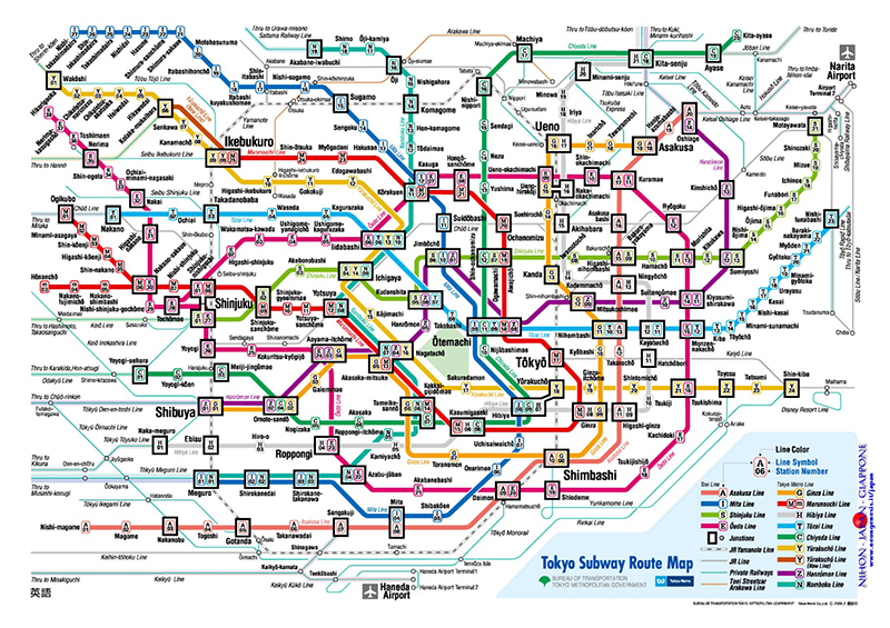 Mappa Metro Tokyo